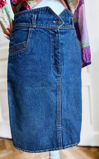 Jeansowa spódnica midi vintage lata 90 Joy | 36