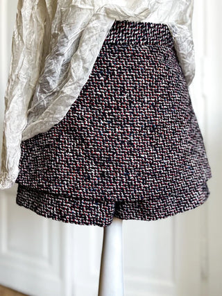Spódnicospodnie tweed spódnica mini szorty wysoki stan Maje | 34 36