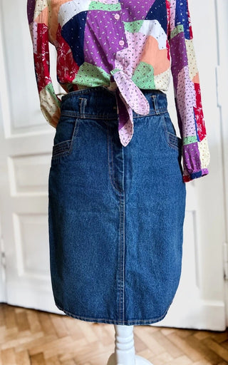 Jeansowa spódnica midi vintage lata 90 Joy | 36
