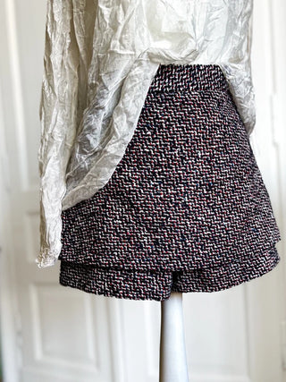 Spódnicospodnie tweed spódnica mini szorty wysoki stan Maje | 34 36