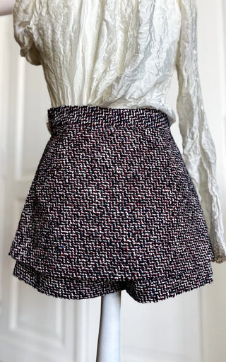 Spódnicospodnie tweed spódnica mini szorty wysoki stan Maje | 34 36