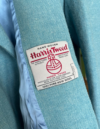 Niebieska błękitna wełniana marynarka Harris Tweed Miss Antonette Franz Haushofer | 38 40+