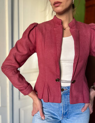 Różowa malinowa marynarka z bufkami Dirndl Ecke | 38 40