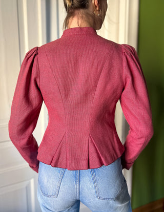 Różowa malinowa marynarka z bufkami Dirndl Ecke | 38 40