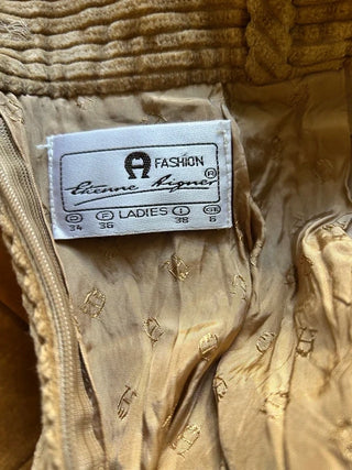 Spódnica midi miodowa sztruksowa vintage 70s Etienne Aigner | 34 36