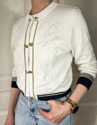 Kremowy sweter marynarski Mondi | 38