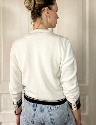 Kremowy sweter marynarski Mondi | 38