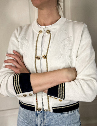 Kremowy sweter marynarski Mondi | 38