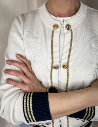 Kremowy sweter marynarski Mondi | 38